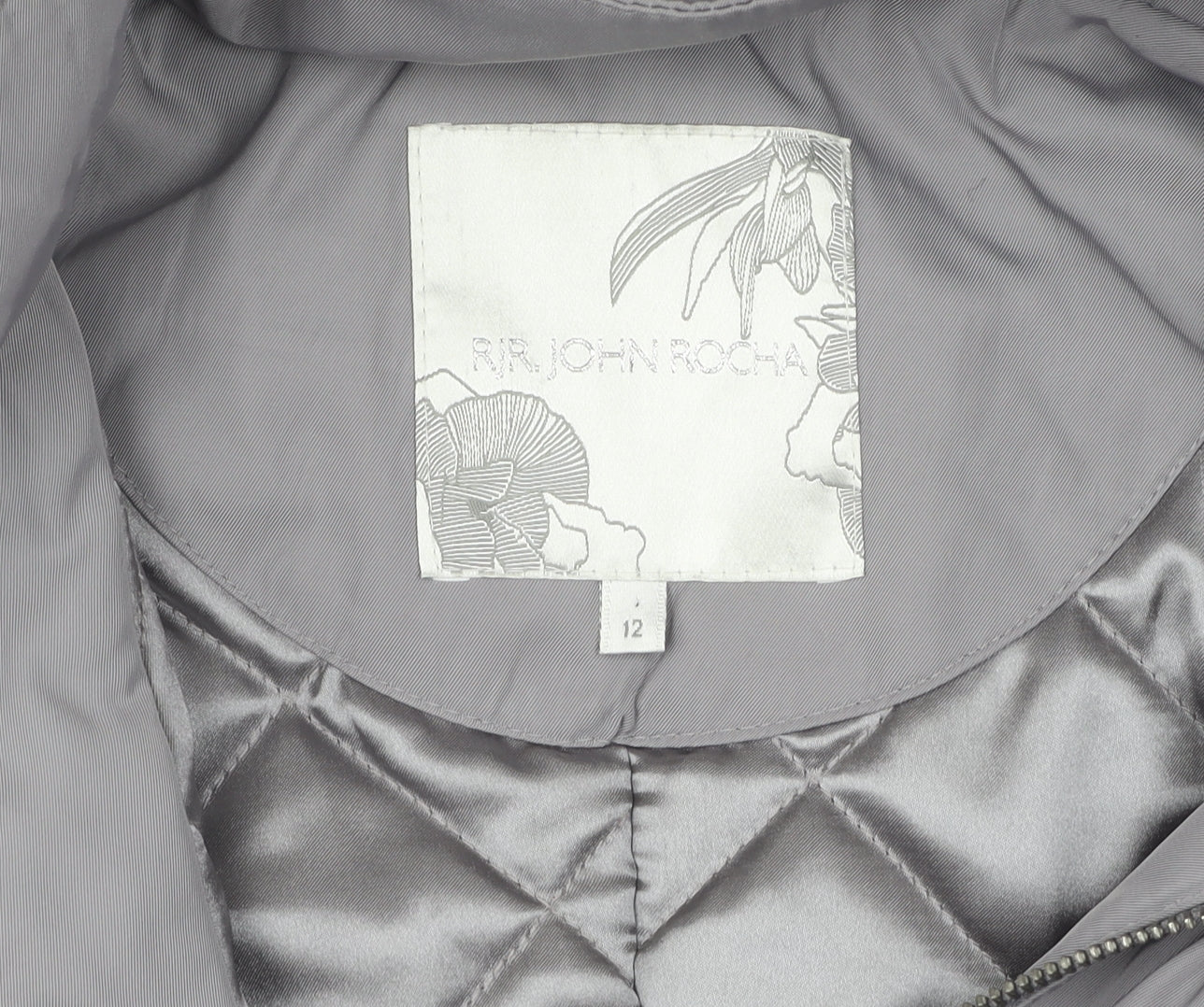 RJR John Rocha Women's Grey Parka Jacket Size 12