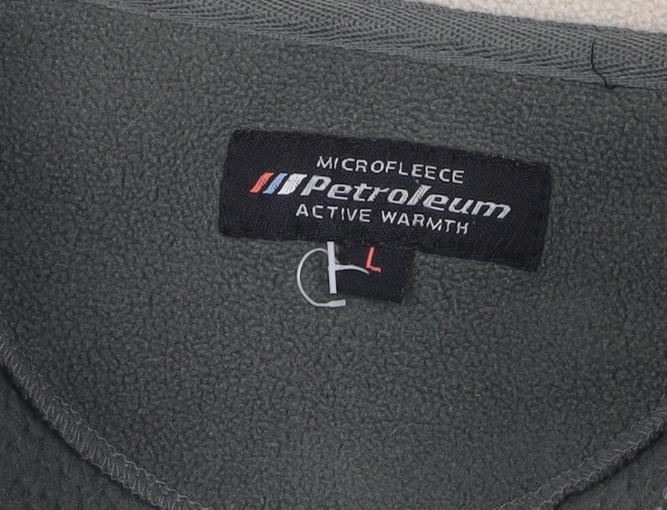 Petroleum Men's Grey Fleece Pullover Sweatshirt - Size L