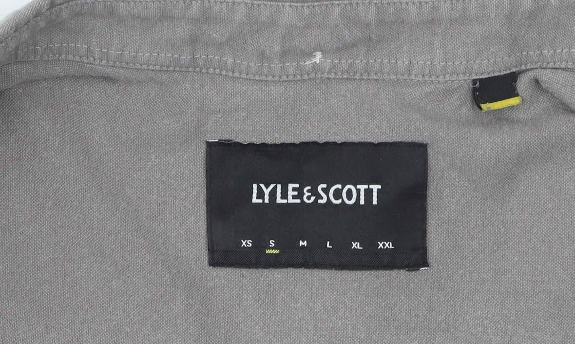 Lyle & Scott Men's Grey Button-Up Shirt, Size S