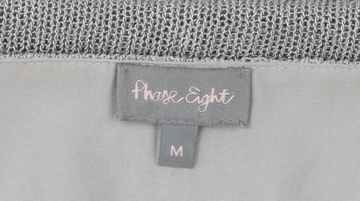 Phase Eight Women's Grey Knit V-Neck Top Size M