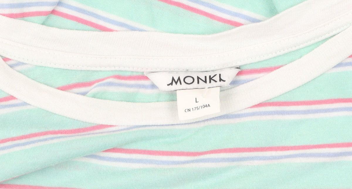 Monki Women's Multicoloured Striped T-Shirt L