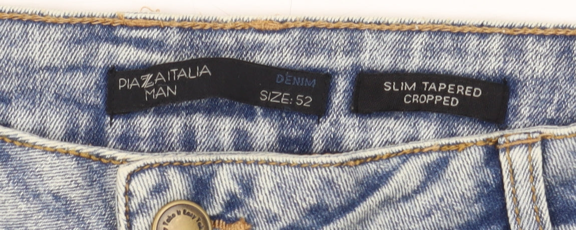Piazza Italia Men’s Distressed Slim Cropped Jeans