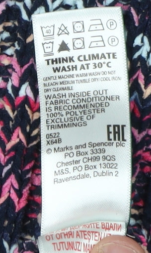 Marks & Spencer Girls Multicoloured Roll Neck Jumper