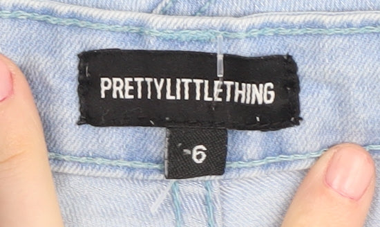 PRETTYLITTLETHING Women's Blue Flared Denim Jeans Size 6