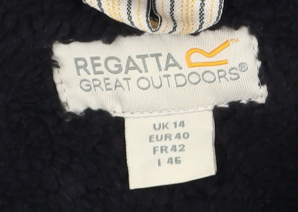 Regatta Women's Black Fleece Jacket Size 14 Winter Warm