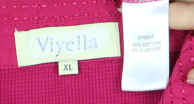 Viyella Women's Pink XL Collared Button-Up Shirt