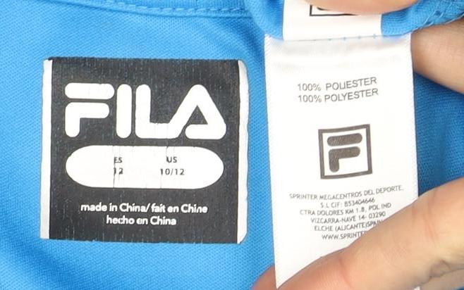 Fila Boys Blue Graphic T-Shirt 12 Years Sports Style