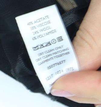 Jasper Conran Women's Black Striped Trousers Size 8