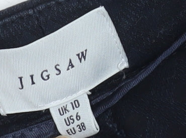 Jigsaw Women's Black Trousers - UK 10, Cotton Blend