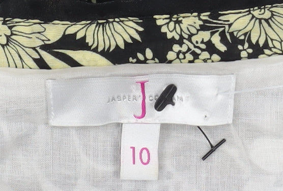 Jasper Conran Womens Black Floral Wrap Blouse Size 10