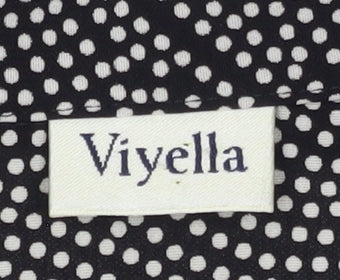 Viyella Women's Black Polka Dot Blouse, Size 12