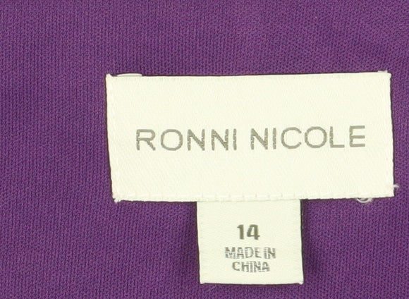 Ronni Nicole Women's Purple Sheath Dress Size 14