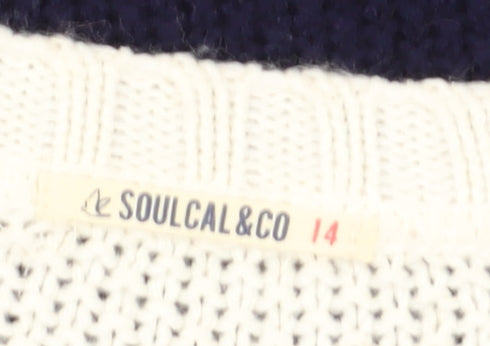 SoulCal Women's Multicoloured Pullover Jumper Size 14
