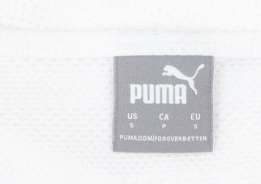 Puma Women's White Tank Top, Size S - Athletic Fit, Gym Ready