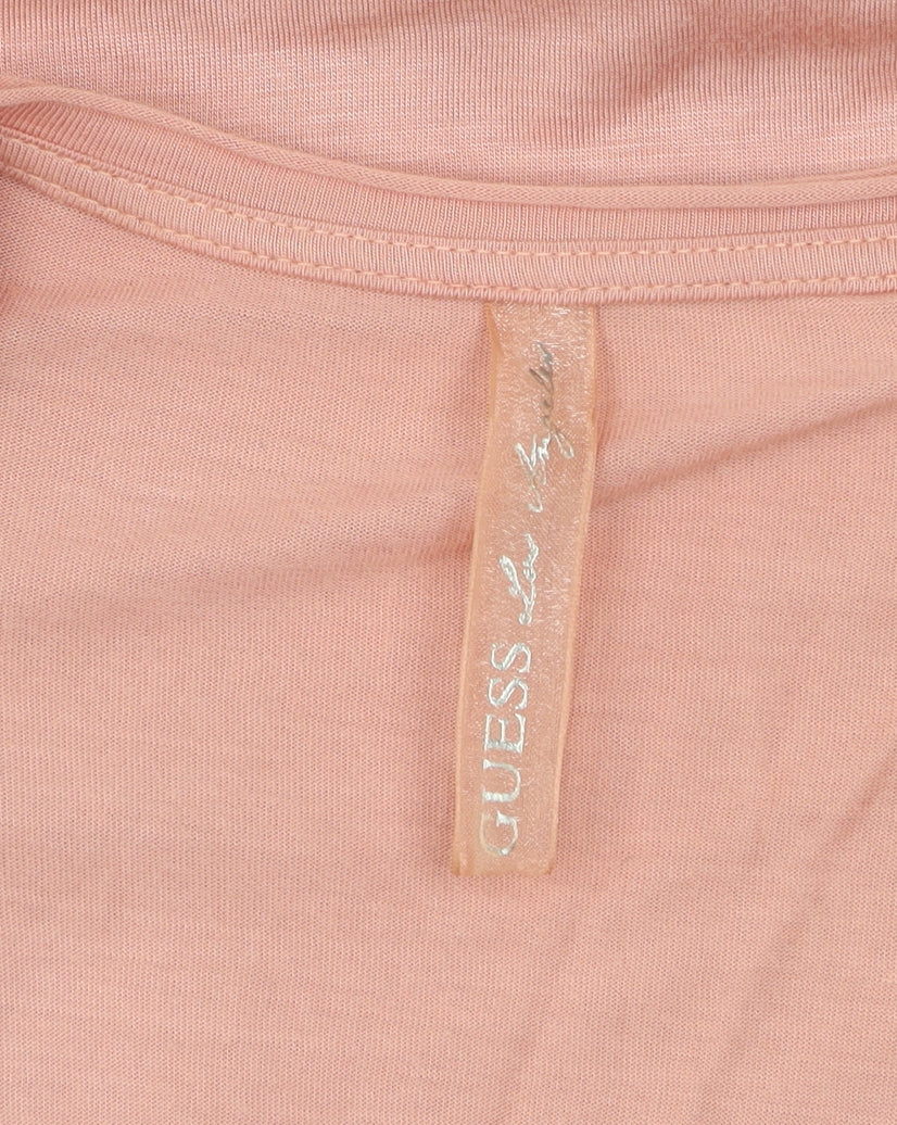 Guess Women's Pink Sequin T-Shirt XS - Spring/Summer