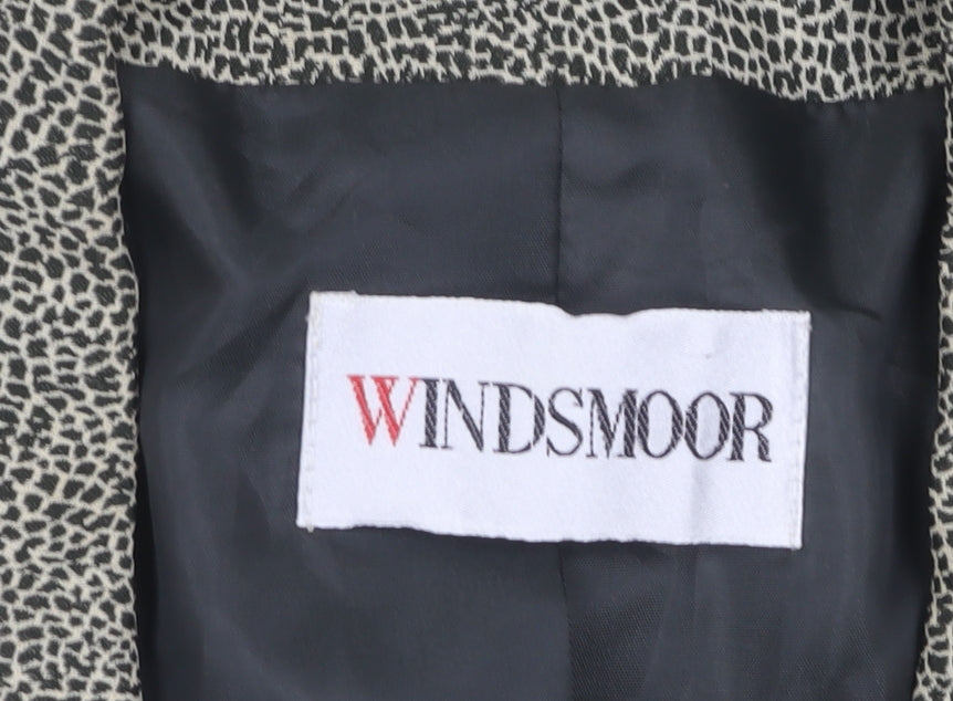 Windsmoor Women's Grey Animal Print Coat Size 16