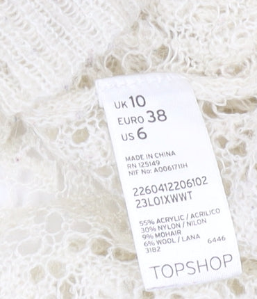 Topshop Women's Ivory Pullover Jumper UK 10