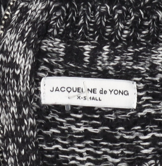 Jacqueline de Yong Women's Black XS Full Zip Jumper