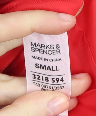 Marks & Spencer Women's Red Puffer Jacket Size S