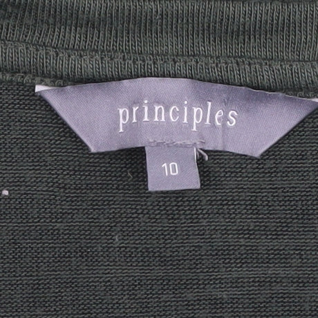 Principles Women's Green T-Shirt Size 10 Sleeveless Casual