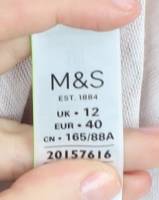 Marks & Spencer Women's Floral Pink Pullover, Size 12