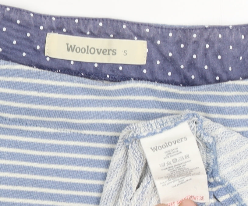 Woolovers Women's Blue Striped Blouse Size S
