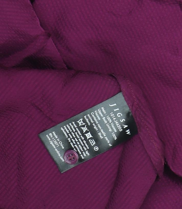 Jigsaw Women's Purple Solid Top UK 6