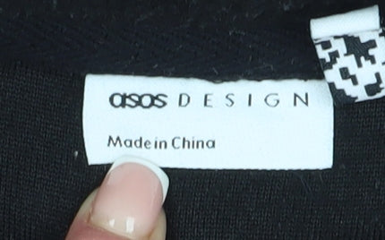 ASOS DESIGN Women's Black Pullover Fleece Sweatshirt Size 4