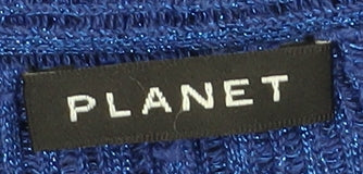 Planet Women's Blue Sequin Knit Top Medium