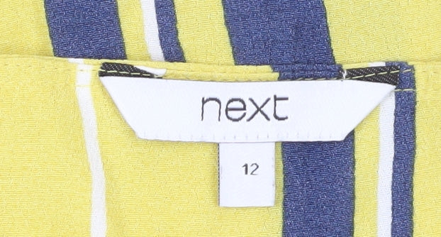 Next Women's Multicoloured Striped Blouse, Size 12