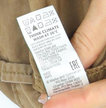 Marks & Spencer Men's Brown Cargo Shorts - Size 2XS
