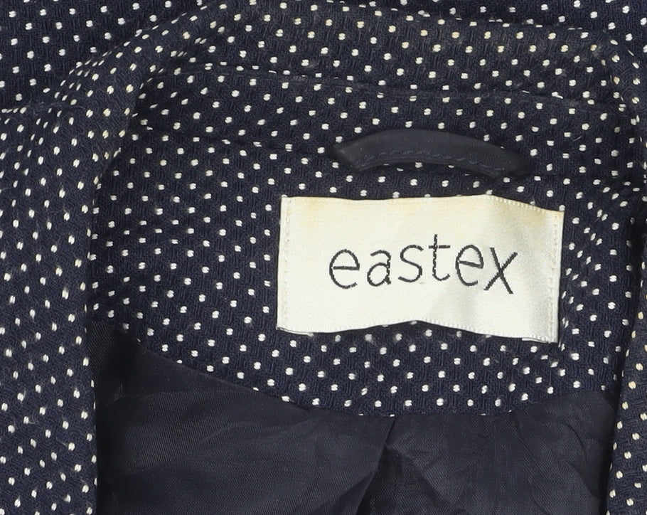 Eastex Women's Blue Polka Dot Suit Jacket Size 12