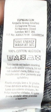 Topman Men's Blue Denim Basic Jacket Size S