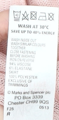 Marks & Spencer Girls Pink Dress, Long Sleeve, 6-7 Years
