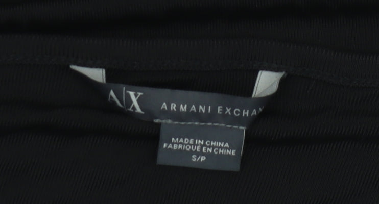 Armani Exchange Women's Black Tunic, Short Sleeve, S
