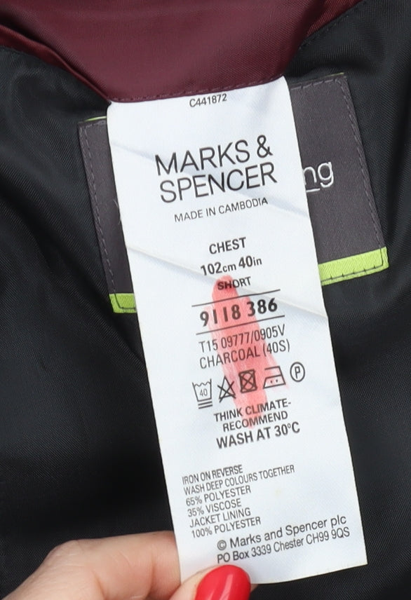 Marks & Spencer Men's Black 40S Suit Jacket