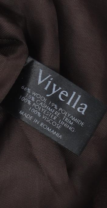 Viyella Women’s Brown Wool Blend Mid-Length Coat 16