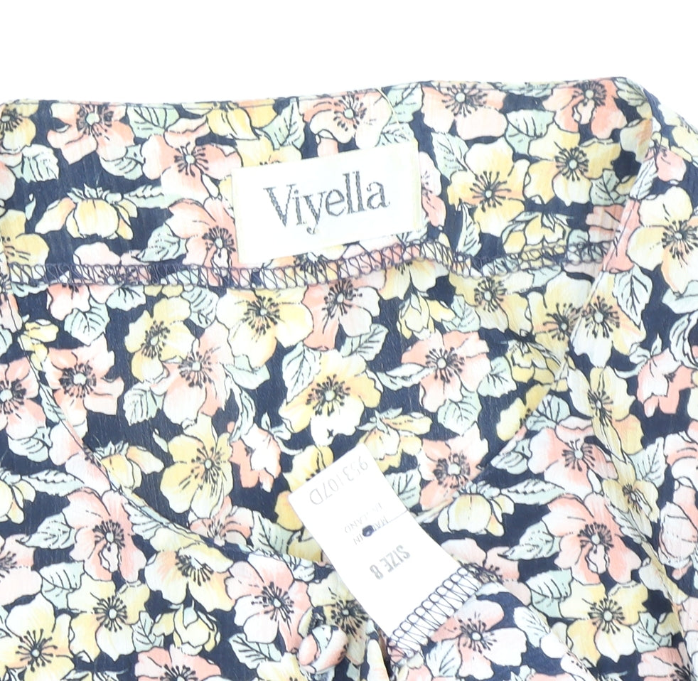 Viyella Women's Multicoloured Floral Blouse - Size 8