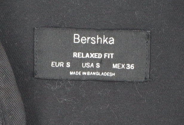 Bershka Men's Black Beige Graphic Sweatshirt S