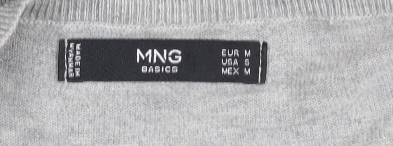 MNG Women's Grey Pullover Jumper, Size M, Crew Neck