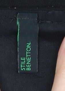 United Colors of Benetton Women's Black Pencil Skirt Size 14