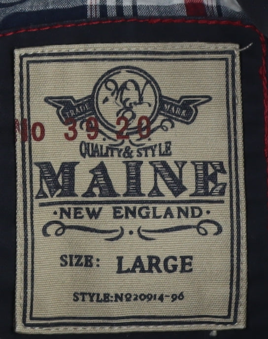 Maine New England Men's Black Parka Jacket L