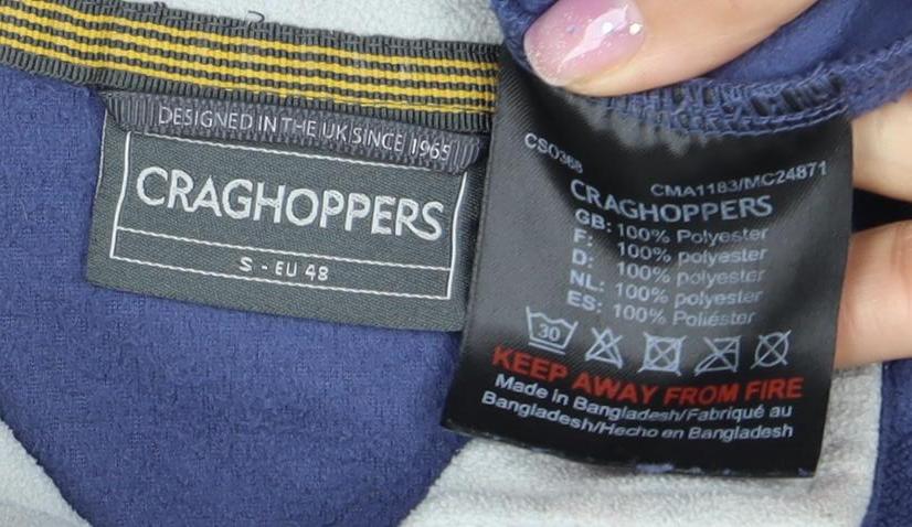 Craghoppers Men's Blue Lightweight 1/4 Zip Sweatshirt S