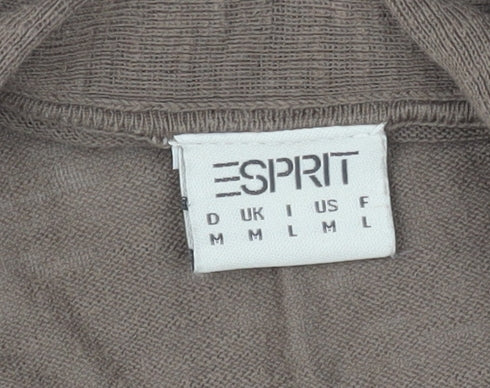 Esprit Women's Brown Cardigan, M, Long Sleeve, Cotton