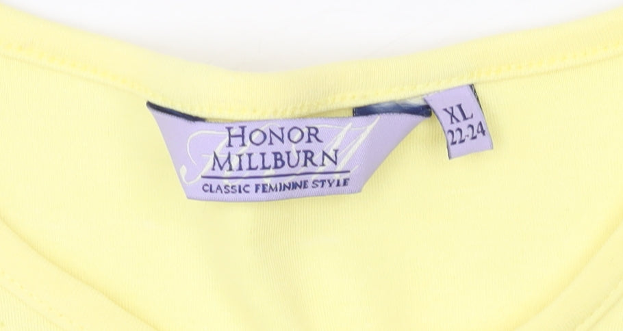 Honor Millburn Women's Yellow XL Cotton T-Shirt