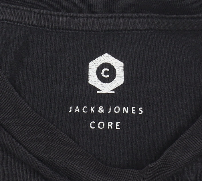 Jack & Jones Men's Black Graphic T-Shirt, Size L