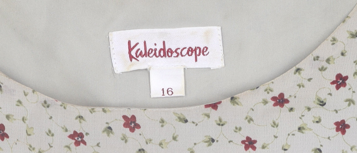 Kaleidoscope Women's Ivory Floral Tank Top - Size 16