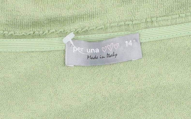 Per Una Women's Green V-Neck Pullover Jumper Size 14