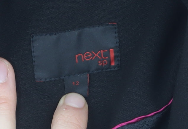 Next Women's Black Blazer Size 12 Regular Notch
