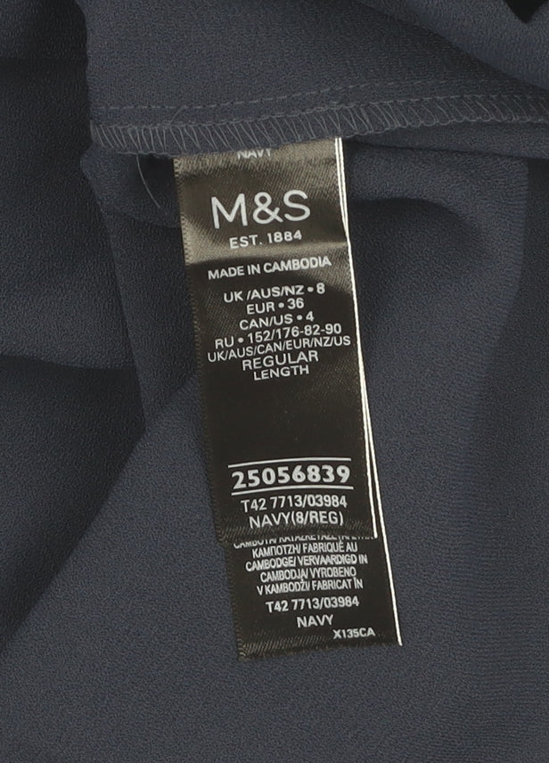 Marks and Spencer Women's Blue Shift Dress Size 8
